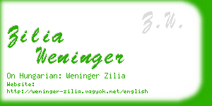 zilia weninger business card